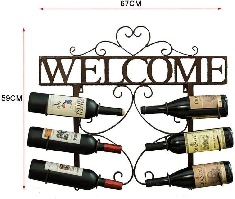 Wall Mounted Wine Rack, Wine Rack, Decorative Rack, Suitable for bar, Restaurant, Kitchen(Black)