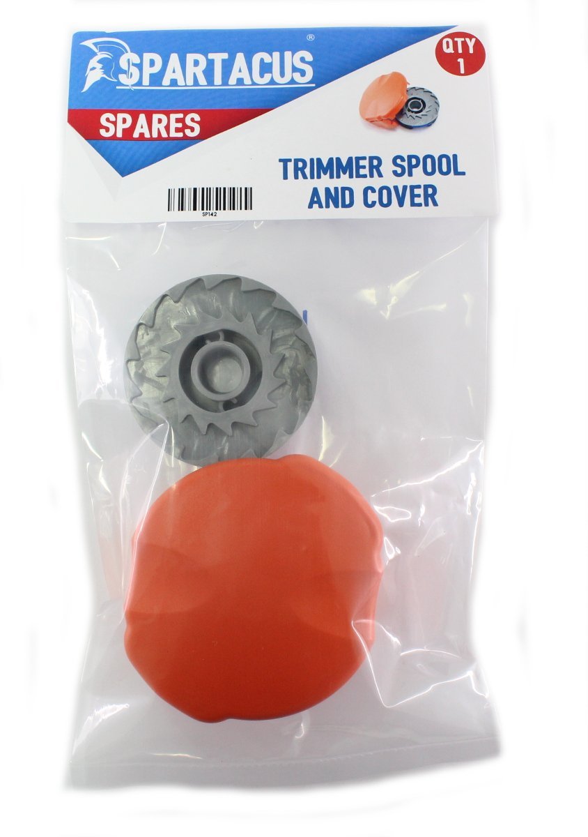 Spartacus SP142 Trimmer Spool & Line & Cover Fits Flymo Power Trim PWT23 9648641-25