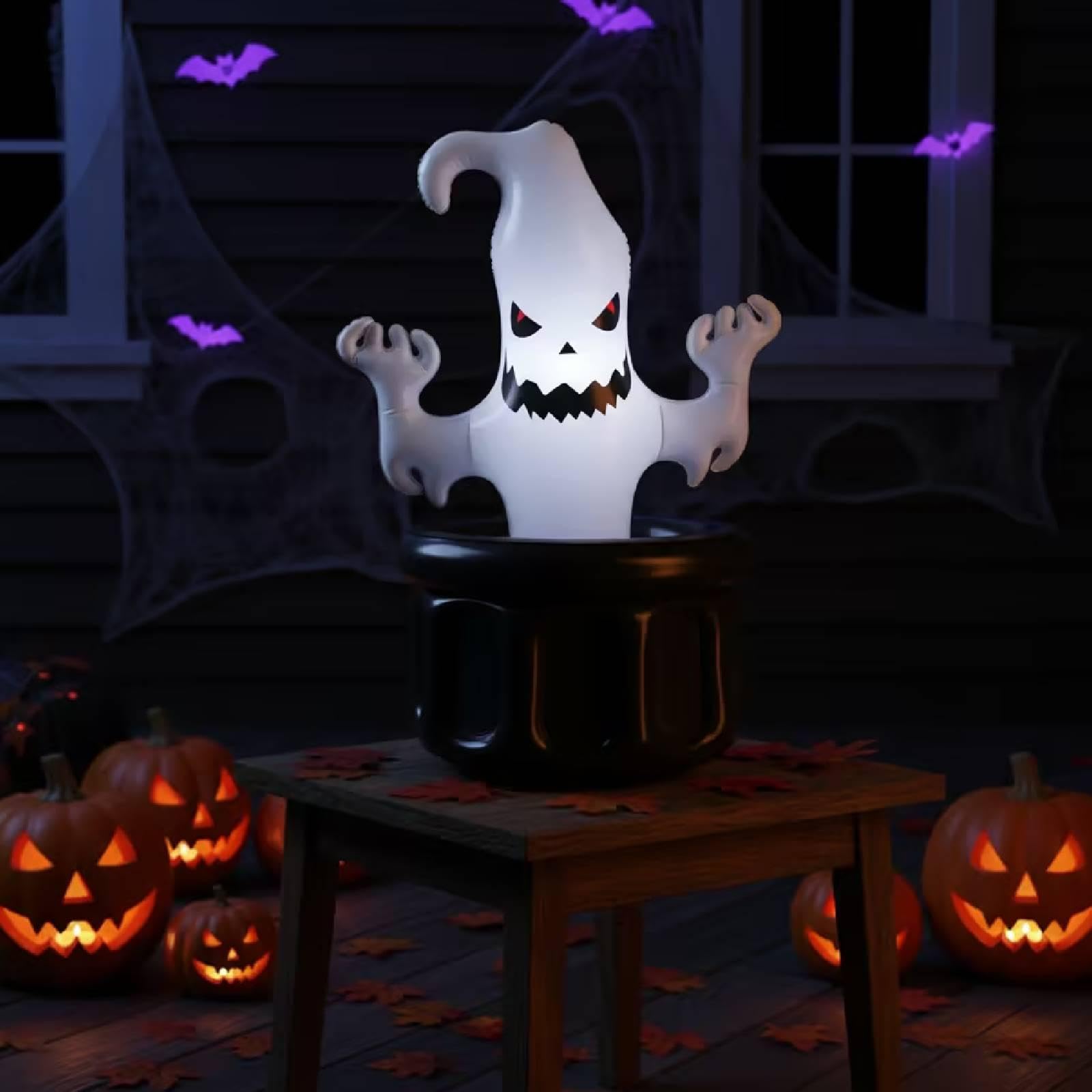 Secchiello Ghiaccio Halloween Contenitore Bevande Ice Bucket Refrigeratore PVC Impermeabile Portatile Adatto per Party Picnic Barbecue Campeggio E