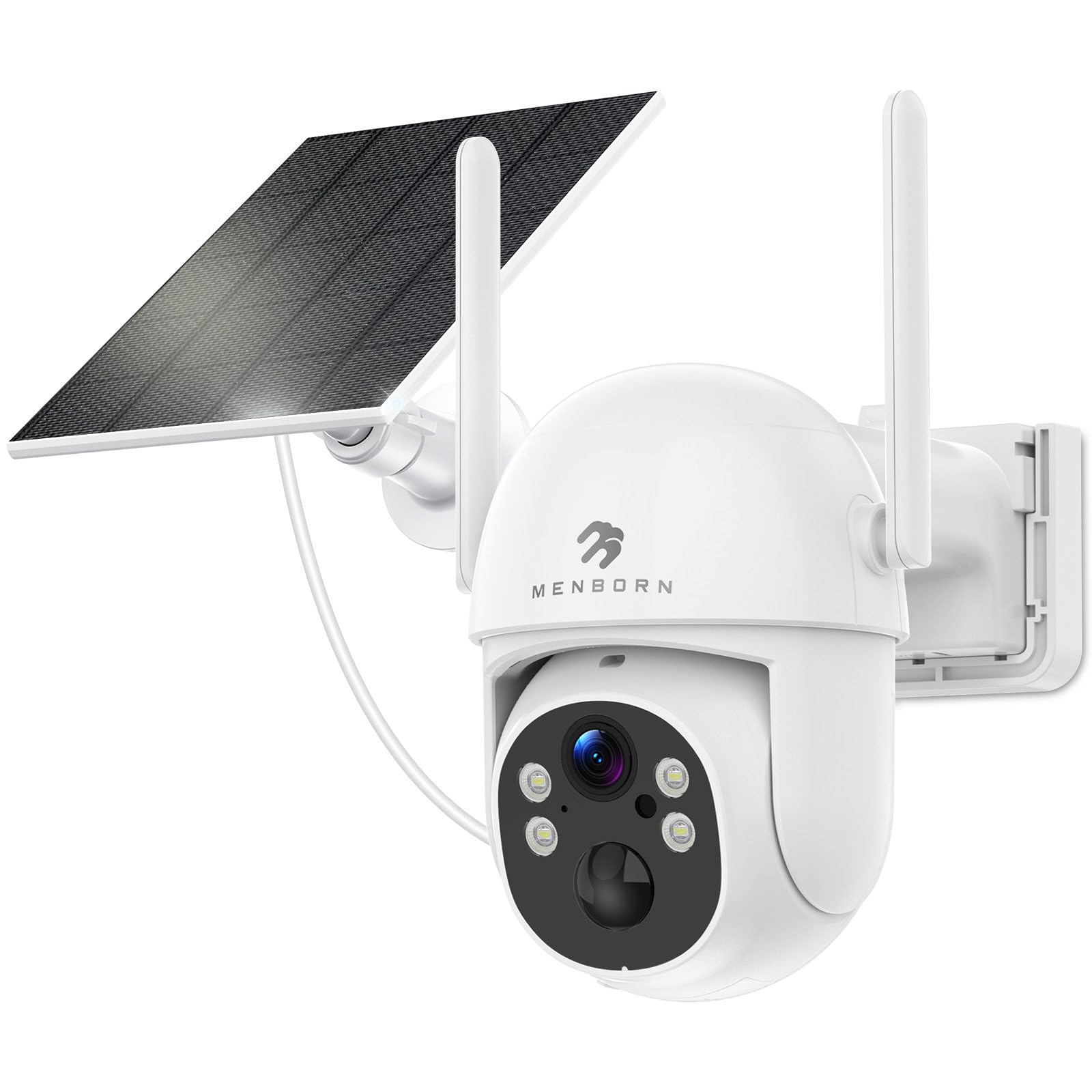2K Kabellose Überwachungskamera Außen Solar WLAN, Auto-Tracking, WiFi 6 | 2,4/5 GHz, PTZ 265°, PIR-Personenerkennung, Farb-Nachtsicht, 2-Wege-Audio, Keine Monatlichen Kosten, Alexa kompatibel, IP65