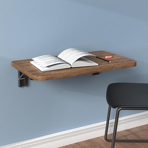 Miniatura 2 de Mesa plegable montada en la pared, escritorio plegable montado en la pared para espacios pequeños, escritorio, oficina, hogar, cocina, mesa de