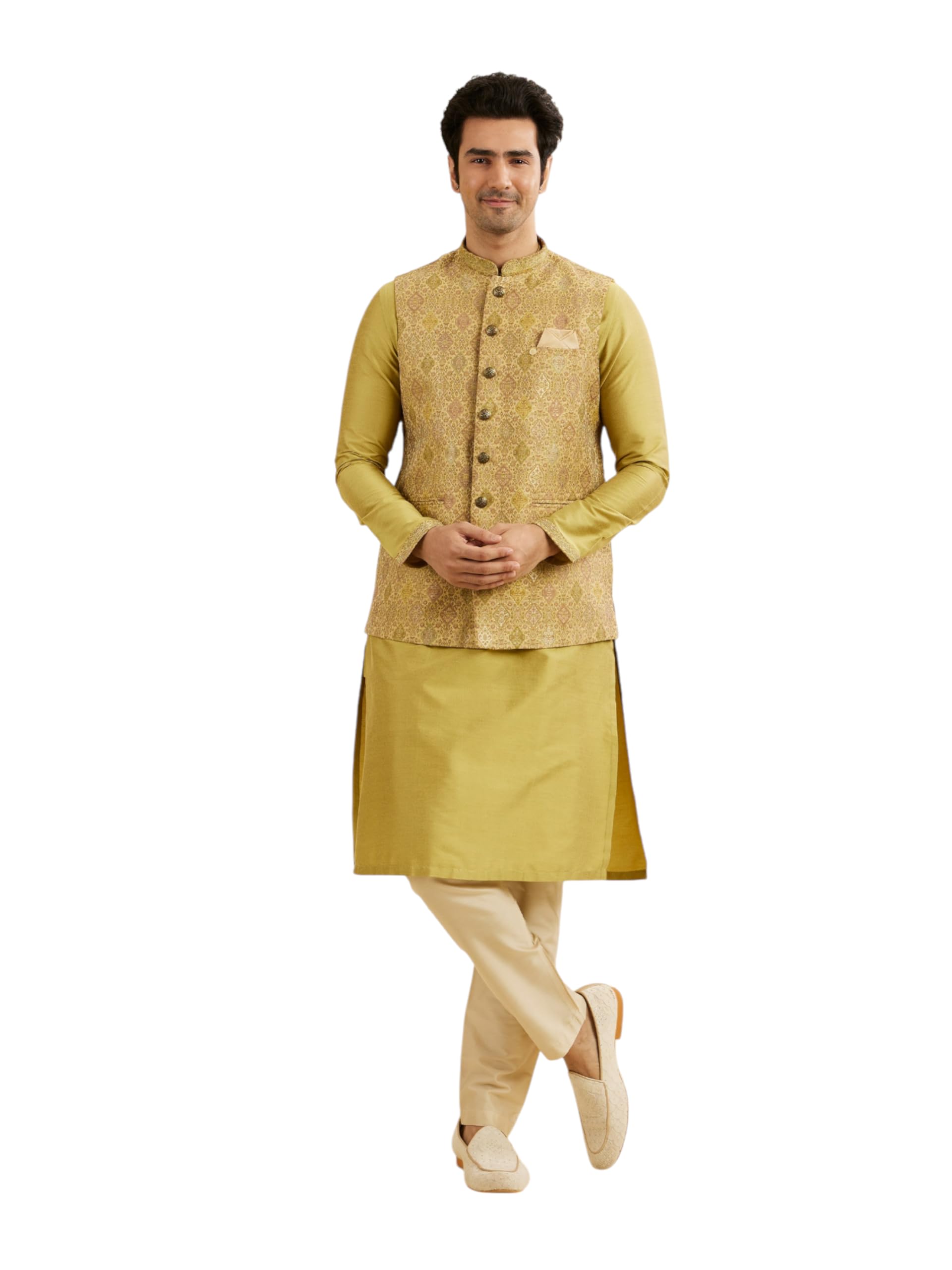 Ensemble veste kurta Manyavar chic et imprimés premium