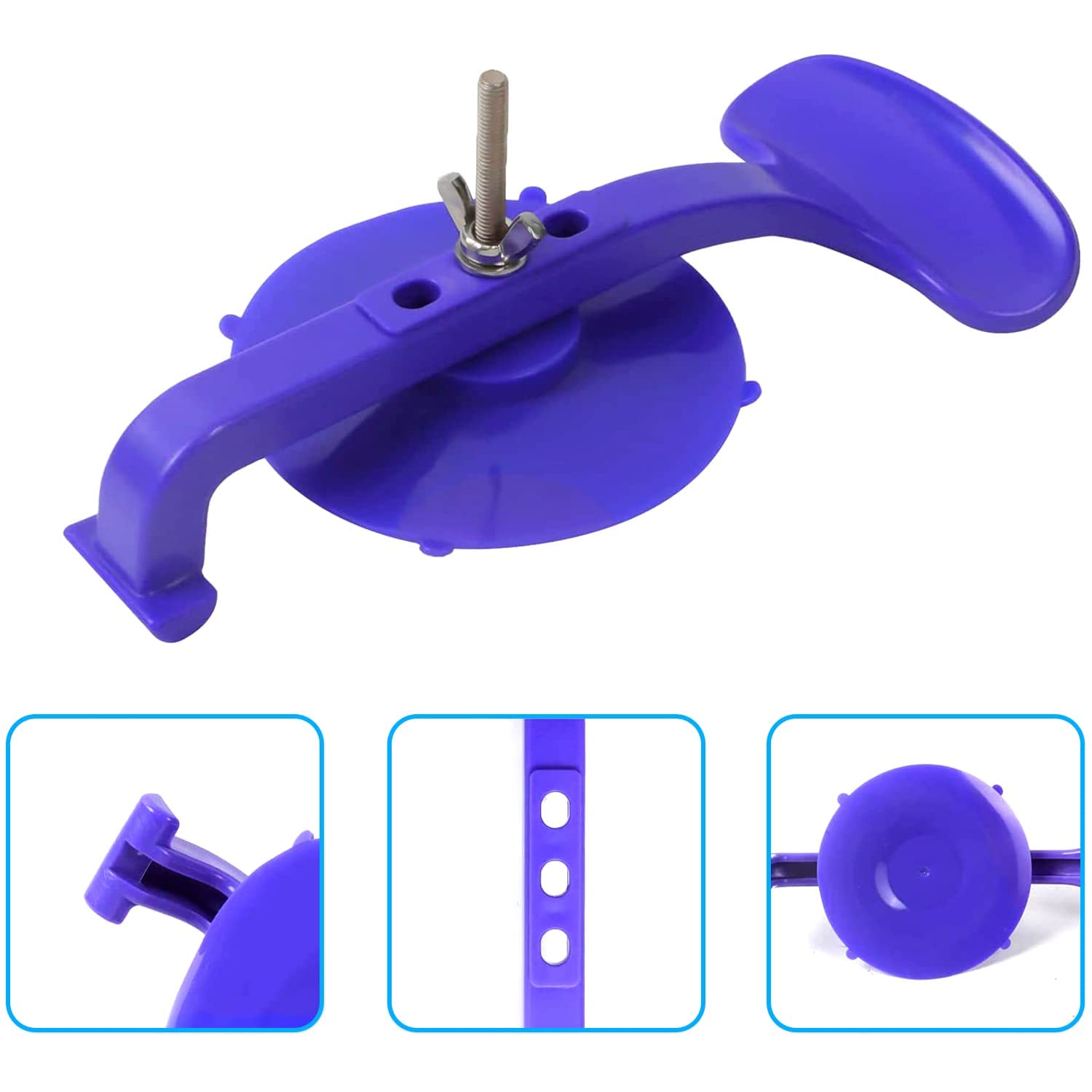 ZKTOOL 6 piezas Abrazadera de Ventosa, Clip de Ventosa Fuerte Manos Libres, Ventosas de Ventana para Sellar la Ventana Trasera, Abrazadera de Vidrio para Reparación de Vidrio de Sartén Convertible