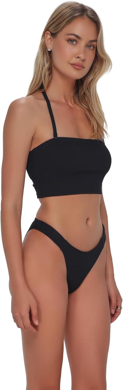 Sunsets Pacifica Tate Tab Side Women's Swimsuit Bikini Bottom in Ribbed Fabric