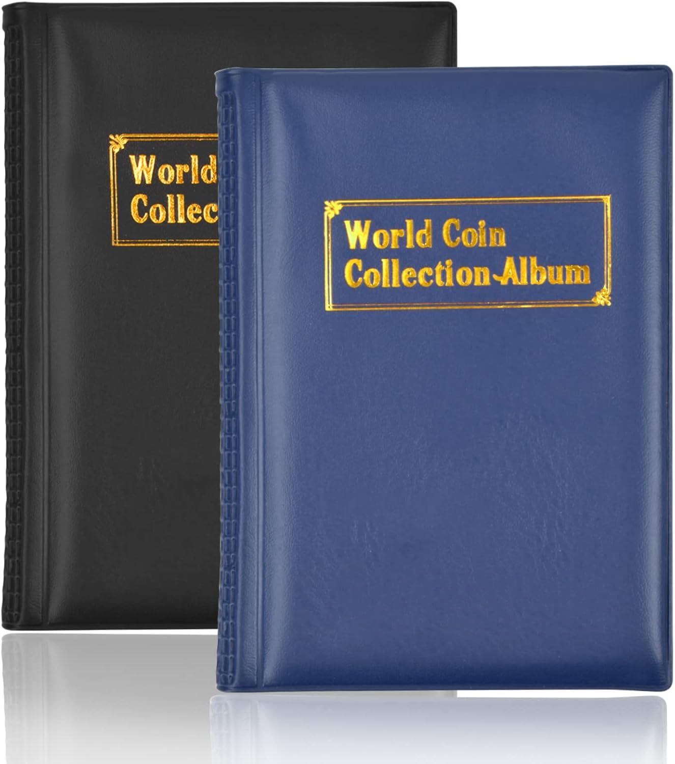 Doryum 2 Pcs Coin Collection Album with 120 Pockets, 2.9x2.9cm/1.14x1