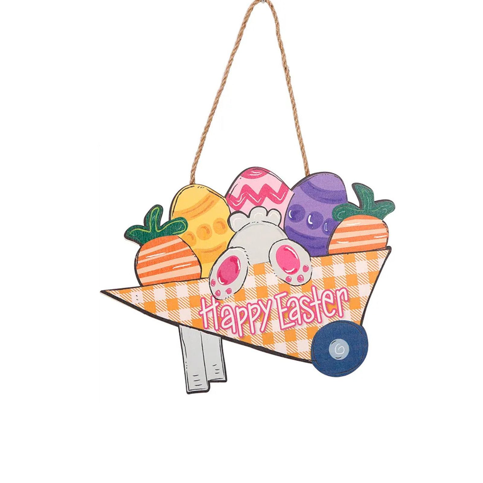 Elnwnnkc Wooden Door Sign Festival Easter Welcome Sign for Garden Wood for Easter Celebration Partys Supplies Wall Decorations