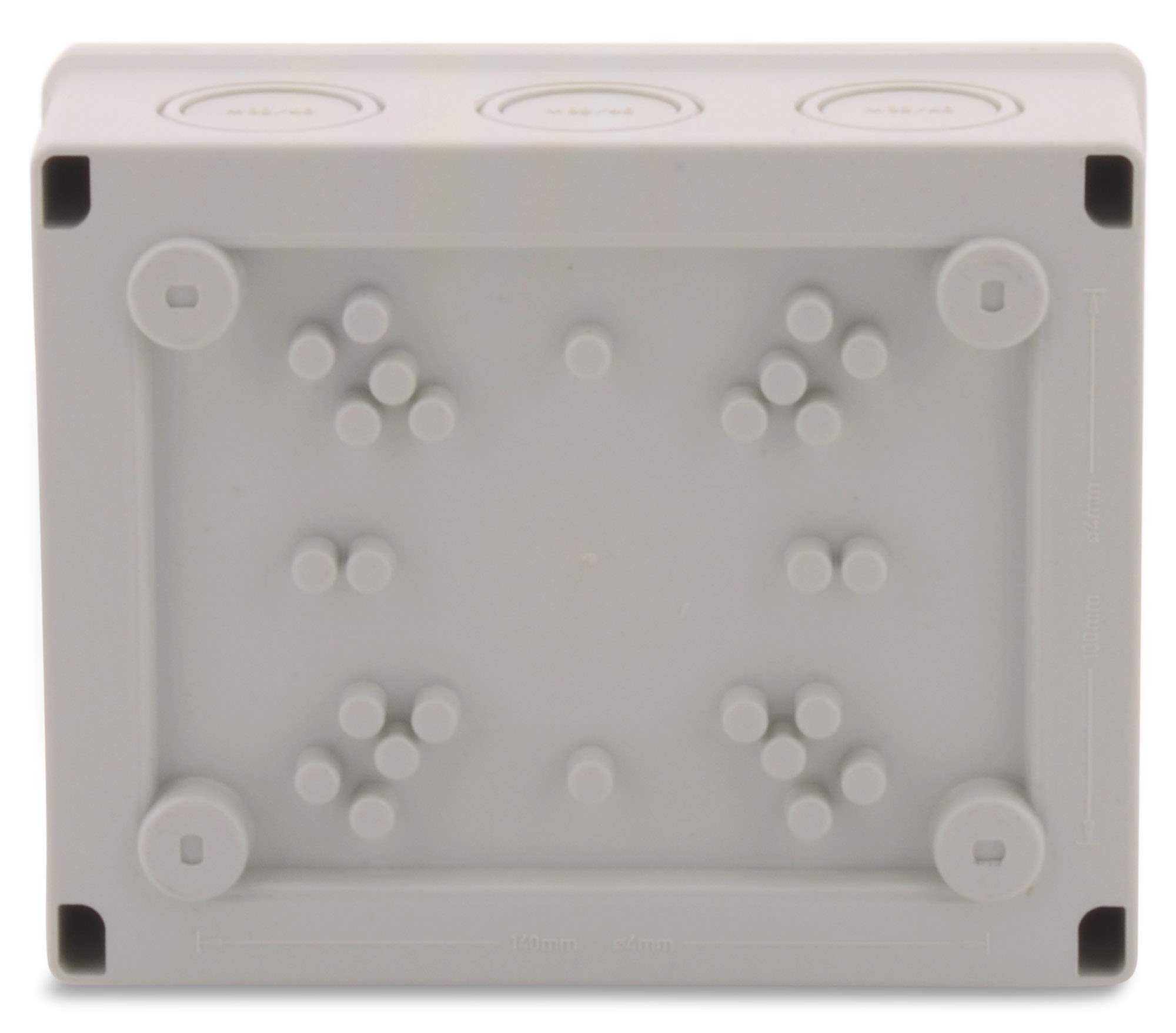 BOXEXPERT Abzweigdose 160x200x98mm IP66 mit Anschlussklemme Serie Hanse Außenverteilerdose ABS wasserdicht staubdicht RAL7035 Wandgehäuse Elektroinstallation Box
