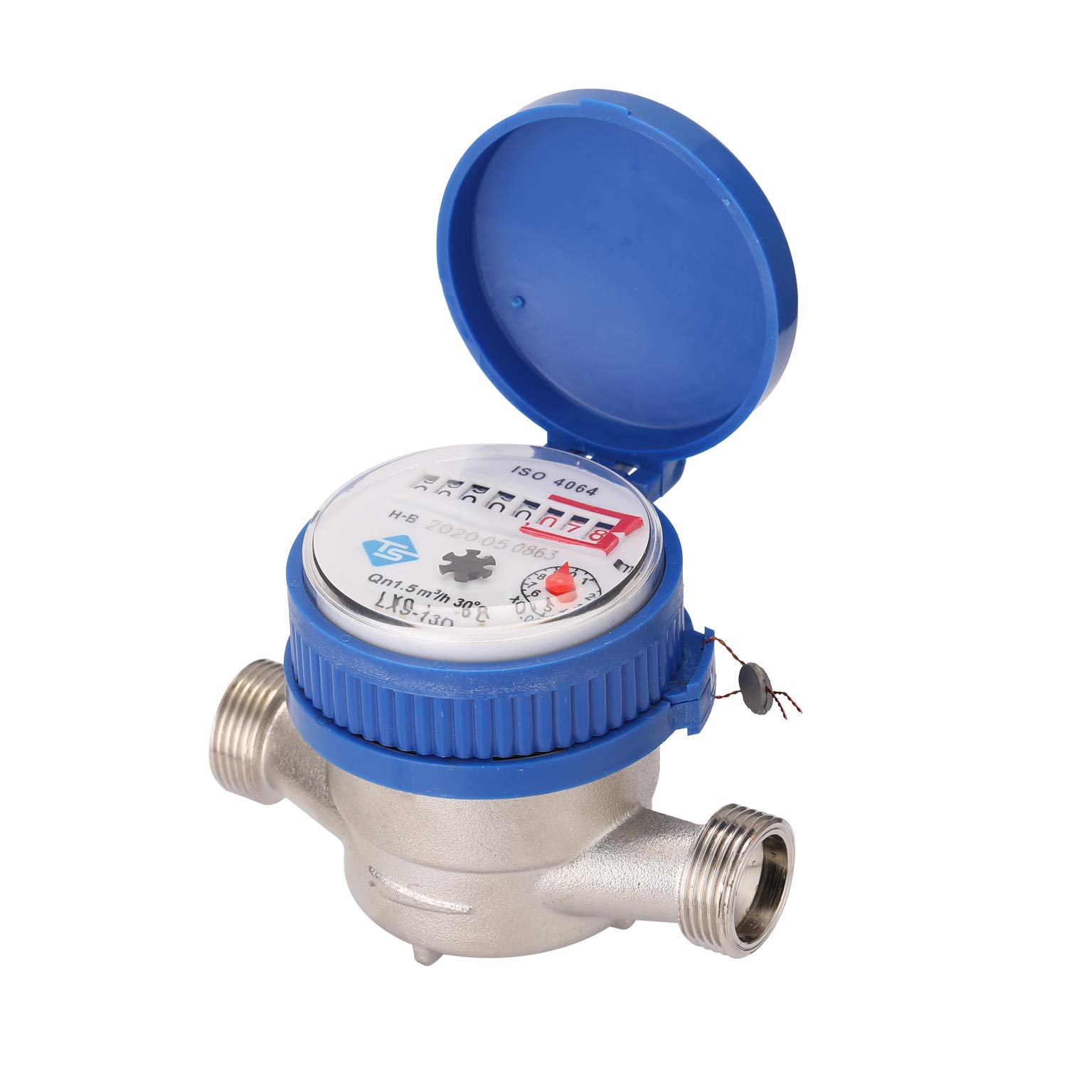 15mm 1/2 Pollice Contatore per Acqua Intelligente Tipo Rotore Meccanico Domestico Indicatore Acqua Fredda Indicatore Display Digitale Combinazione Contatori per acqua