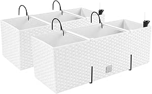 Rechthoekige Bloembak | Rotan Antiek grijs | 60cm