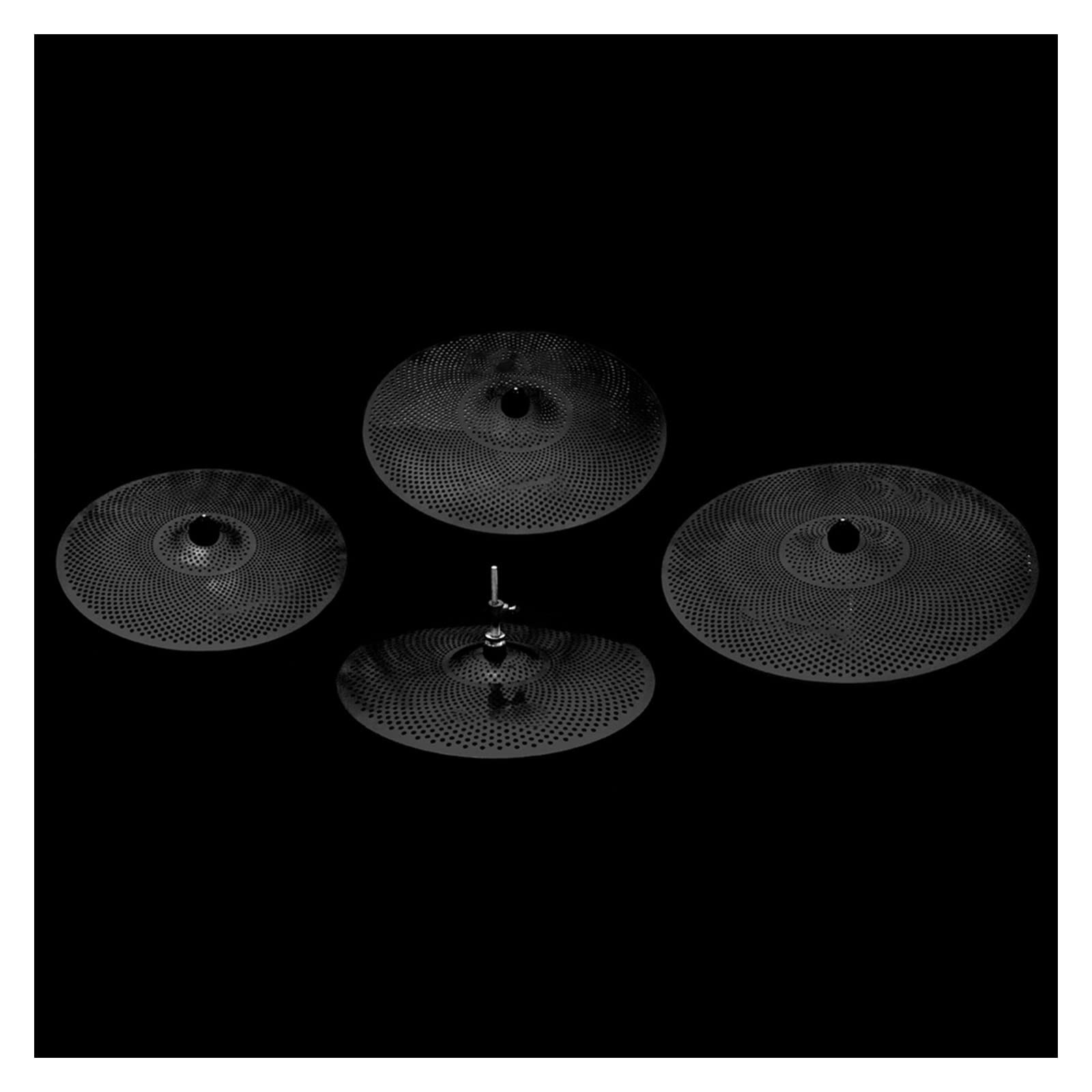 Cymbal Sets Juego De Platillos De Bajo Volumen De Color Negro para Batería platillo