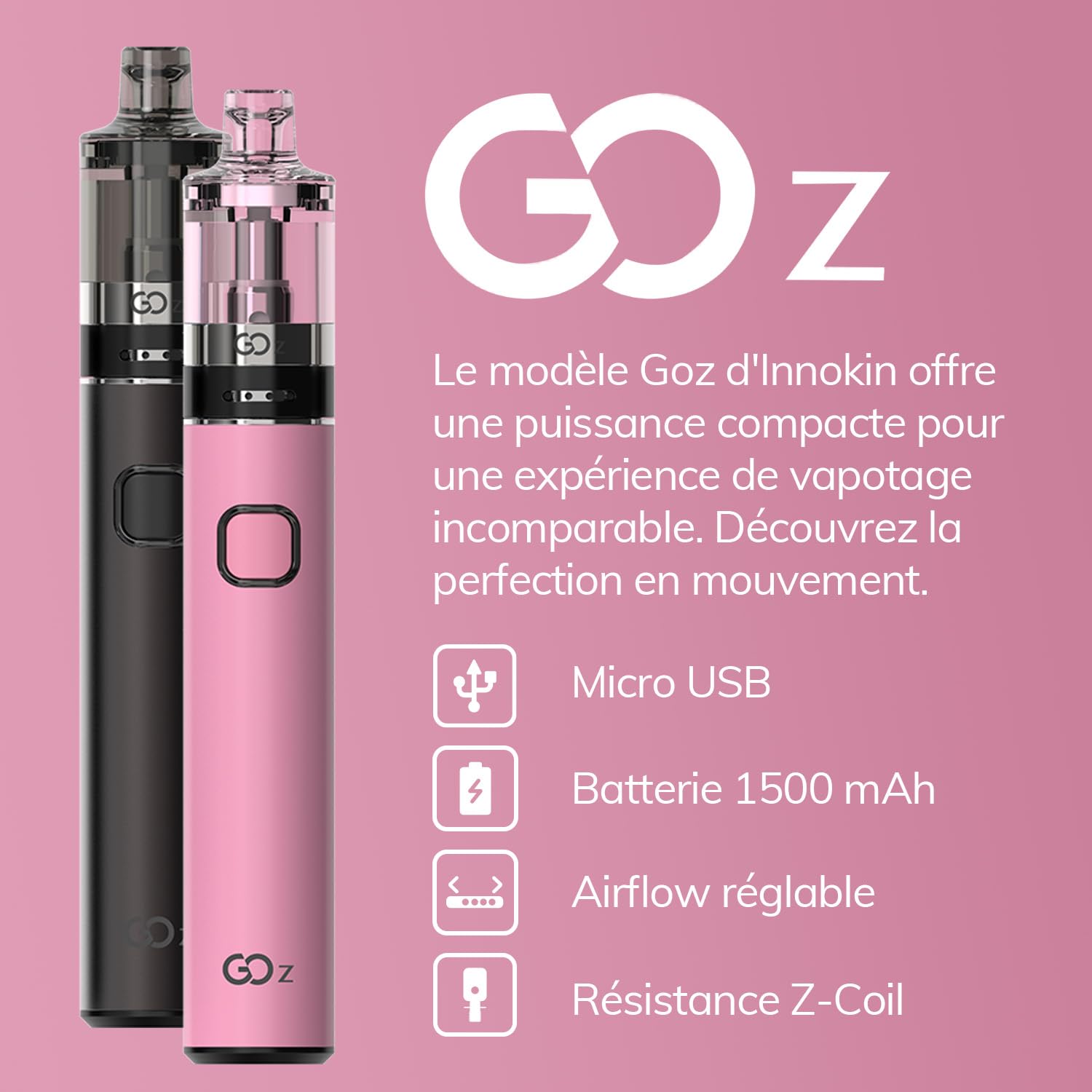 elfbar nachfüll pod läuft aus Kit Go Z par Innokin - Cigarette électronique facile débutant main image 0