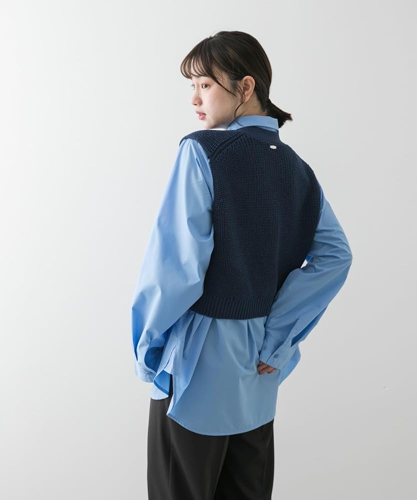 Amazon | [センスオブプレイス] ベスト クロップドニットベスト