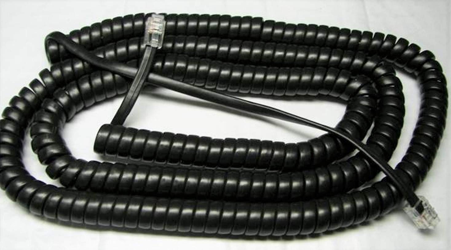 5-Pack Black 25' Ft Handset Cords Compatible with Toshiba Phone DP5000 IP5000 Series DP5022 DP5032 DP5122 DP5130 IP5022 IP5032 IP5122 IP5131 S SD SDL SDM Flat Receiver Curly Coil Lot