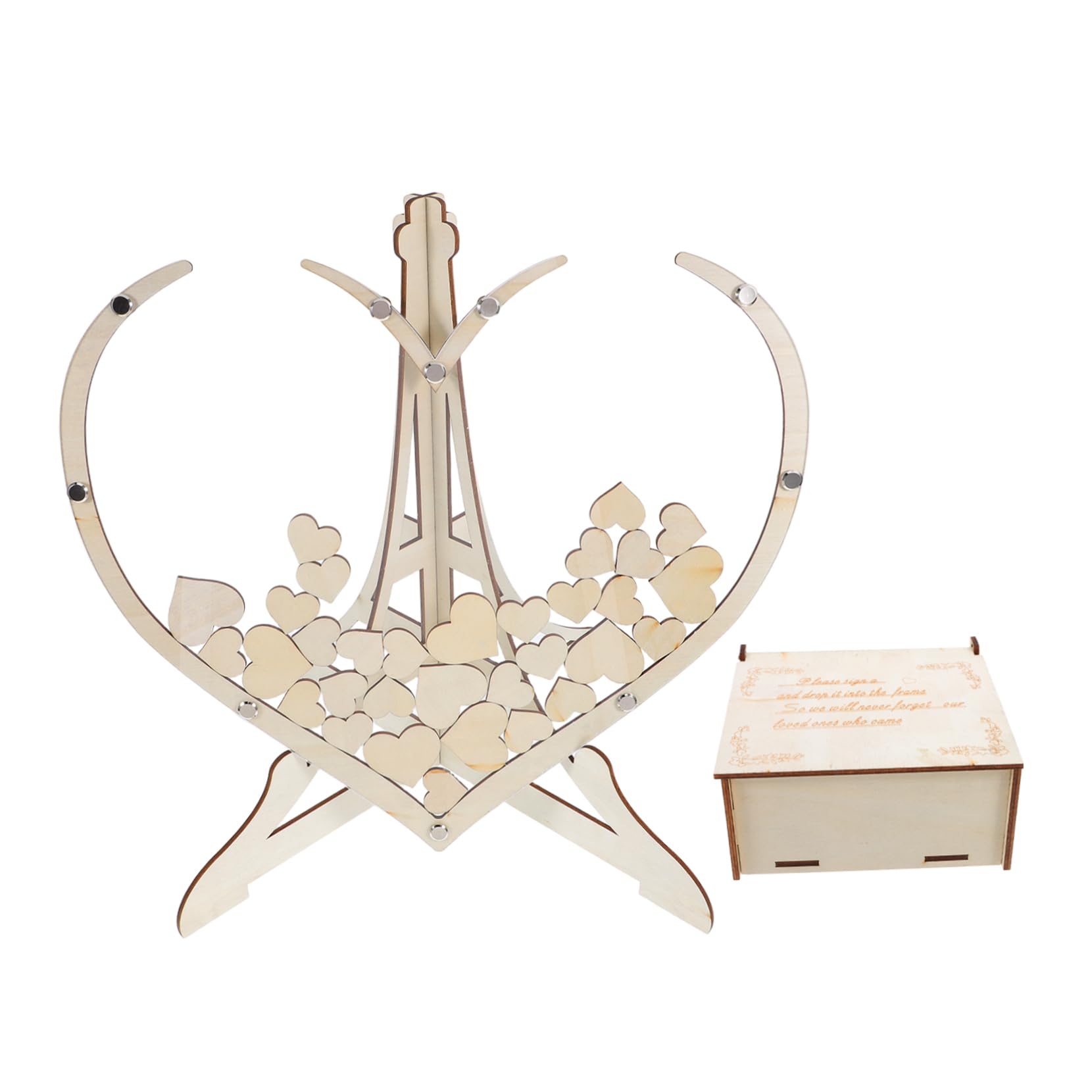 Alipis Caja De Mensajes De Madera Para Bodas Caja De Corazones De Madera Rústica Libro De Invitados Para Ceremonias Almacenamiento De Recuerdos y Mensajes Invitados Decoración De Bodas