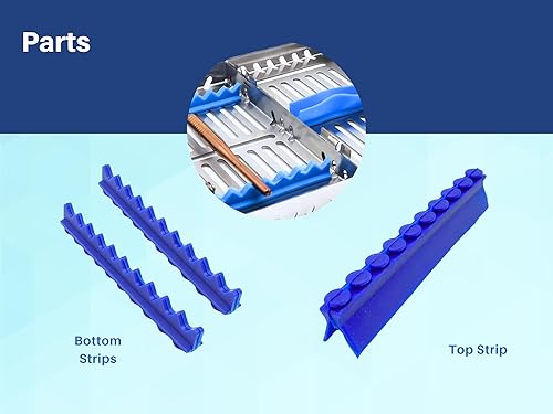 Miniatura 6 de Tiras de silicona de repuesto, color azul, autoclave para casetes de instrumentos dentales de todos los tamaños