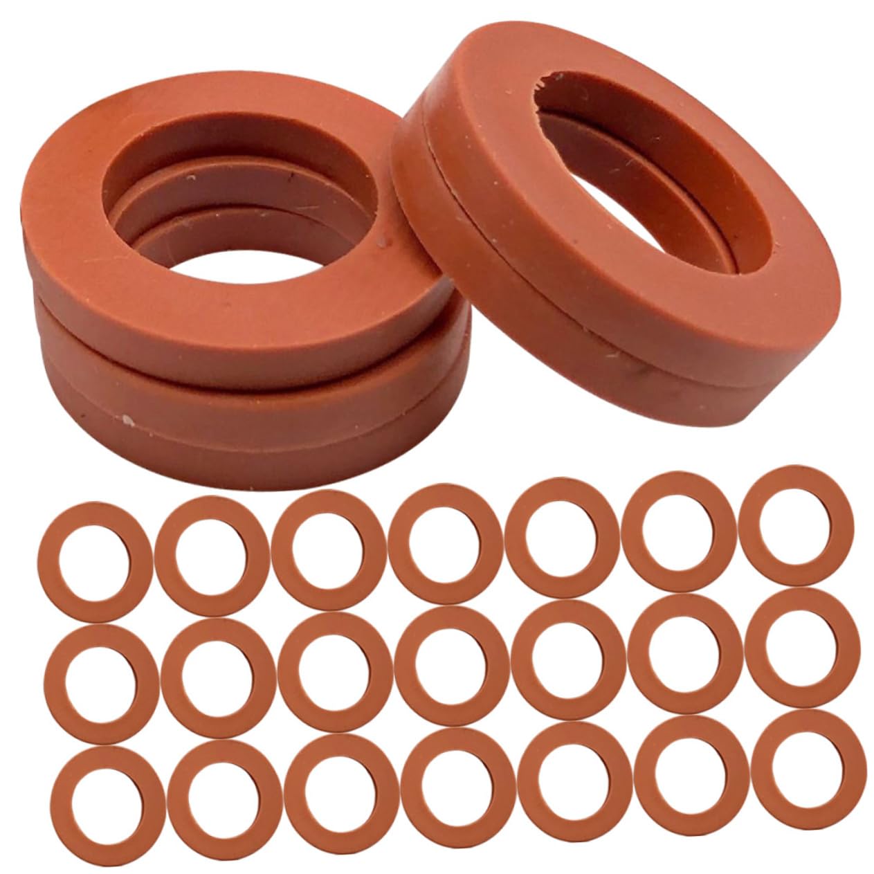 50Pcs Multifunctional Rubber Washers for Garden Hose Faucet Seals Durable Wear Resistant Gasket Replacement for Water Hose Vehicle Repairs