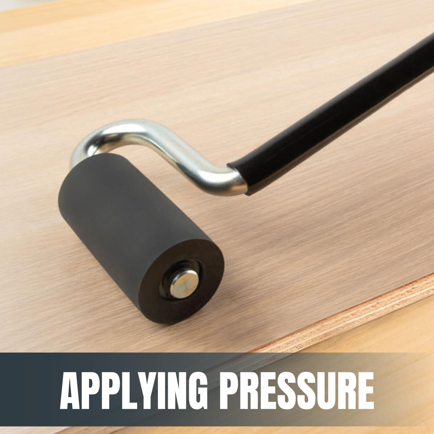 POWERTEC 2PK 12" Long Handle J Roller & 1PK Extendable Floor and Wall Roller for Vinyl Flooring, Tile & Linoleum Roller with Extendable 17" to 27" Handle