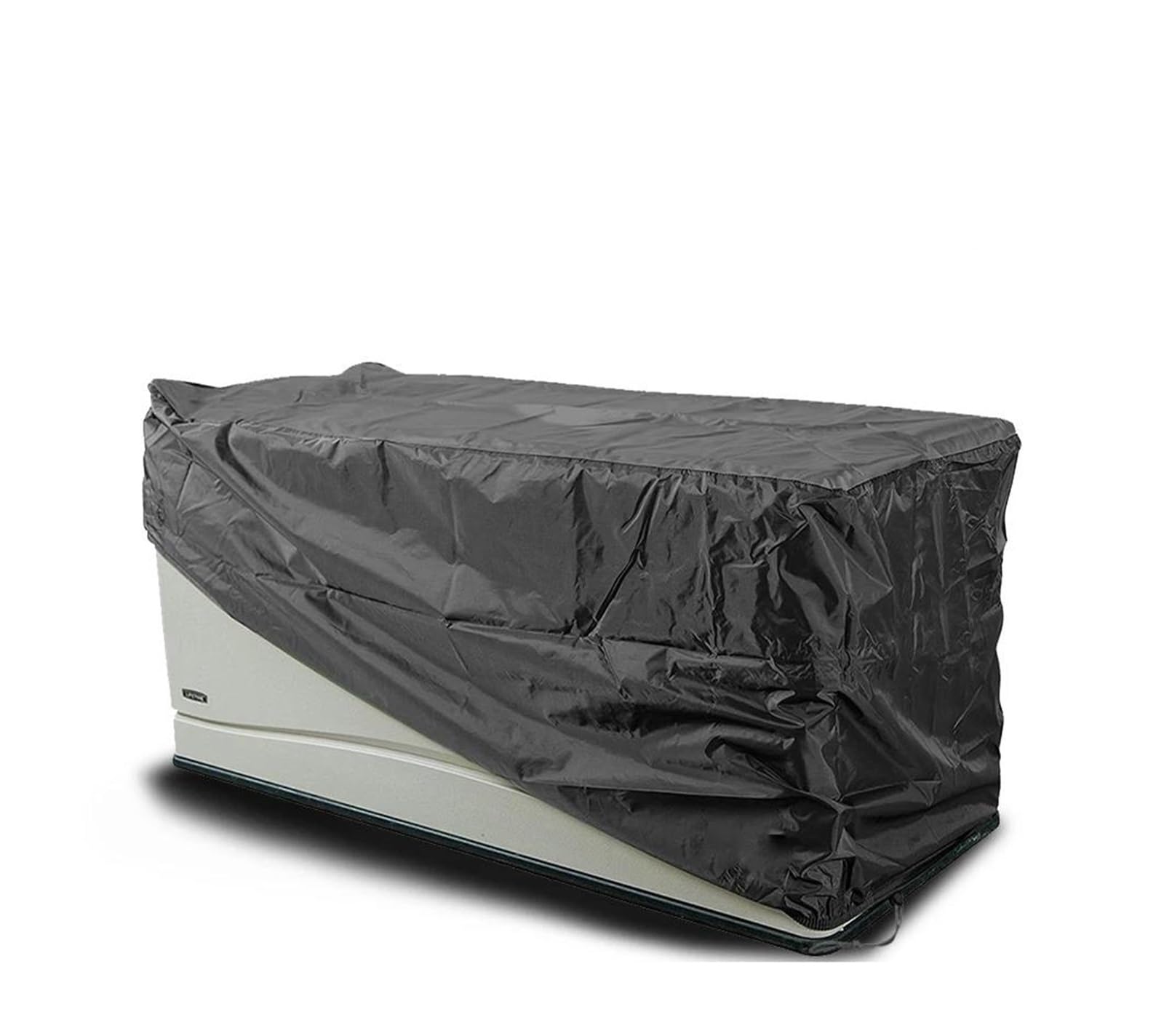Housse table de jardin casier carré noir 123x62x55 cm bâche protection extérieure imperméable