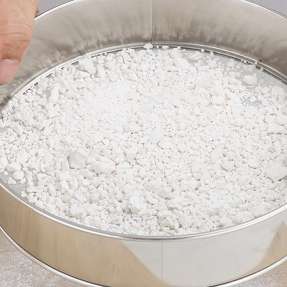 HEMOTON Setaccio per Farina in Acciaio Inox 12 Pollici con Maglia Fine Filtro a Rete per Zucchero a Velo Ideale per Setacciare Farina Pasta Pane E Dolci in Cucina Domestica E Professionale