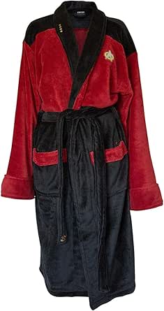 Star Trek: The Next Generation Command Bathrobe for Men And Women | Soft Plush Spa Robe for Adults | Lightweight Fleece Shower Robe With Belted Tie | One Size Fits Most Adults