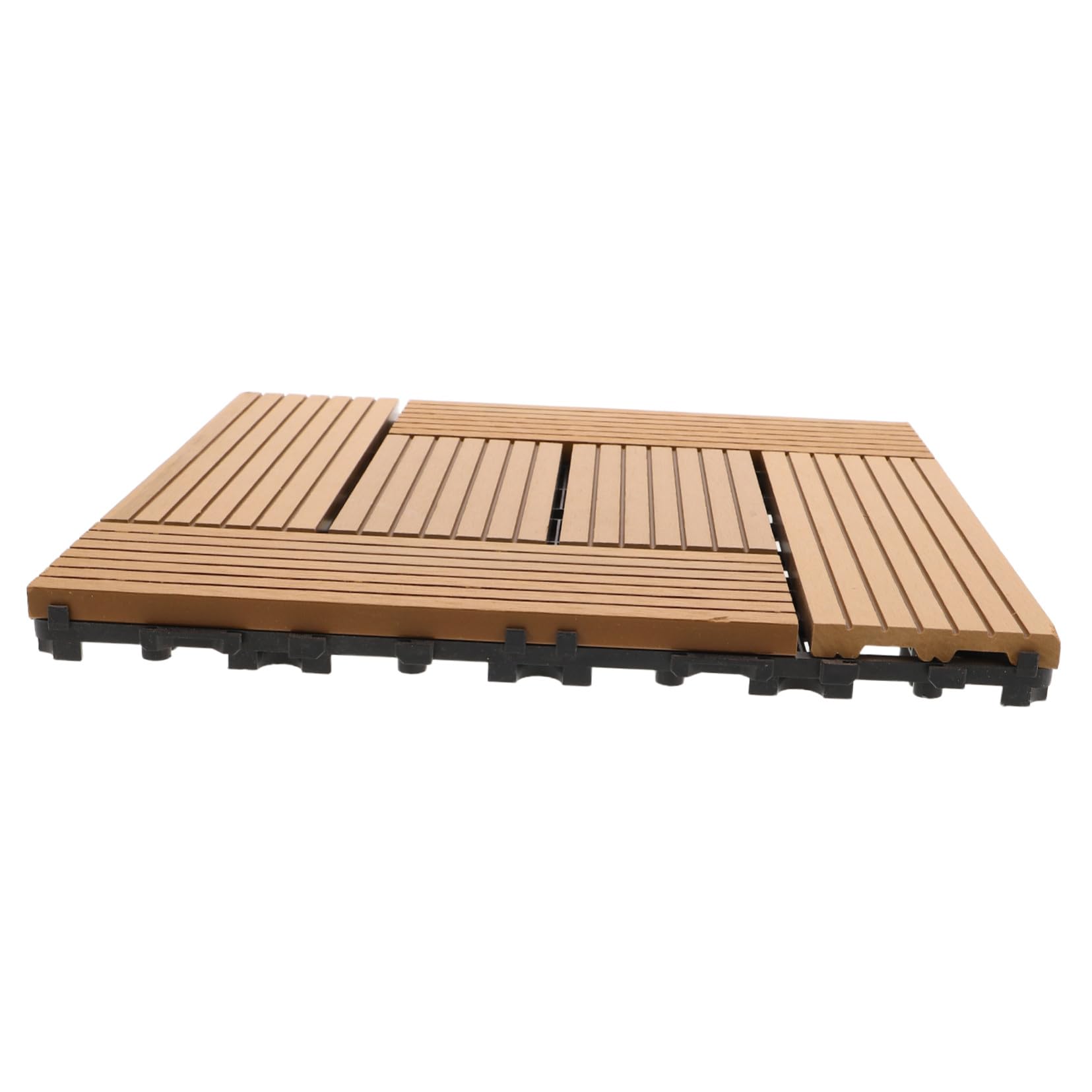 VILLCASE Dalles de Terrasse Clipsables Composite Résistantes Aux Intempéries Antidérapantes pour Balcon Jardin Patio DIY