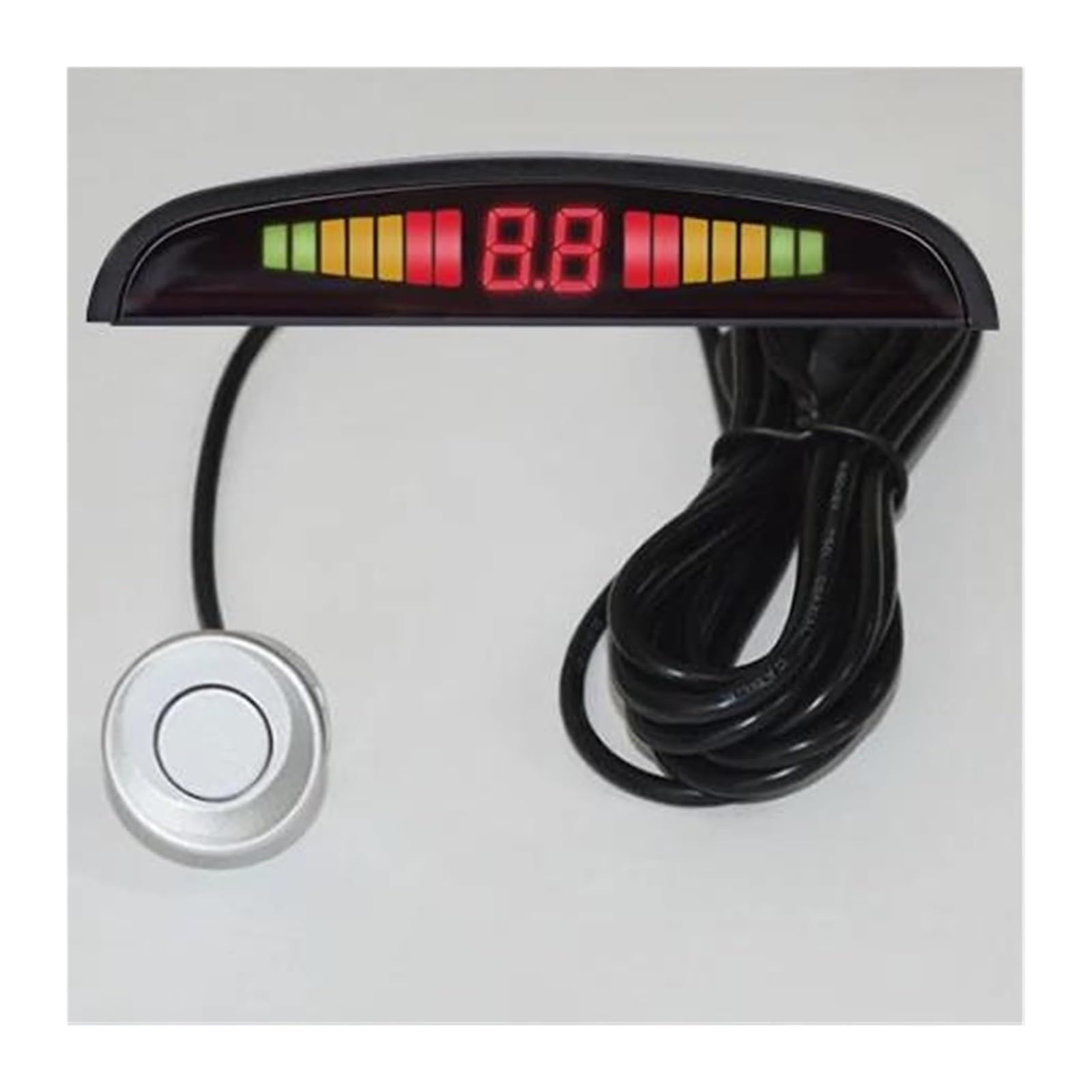 Kit sensori di parcheggio con Display retroilluminato e Interruttore, Monitor di retromarcia, rilevatore di sensori di parcheggio in retromarcia (Rosso)
