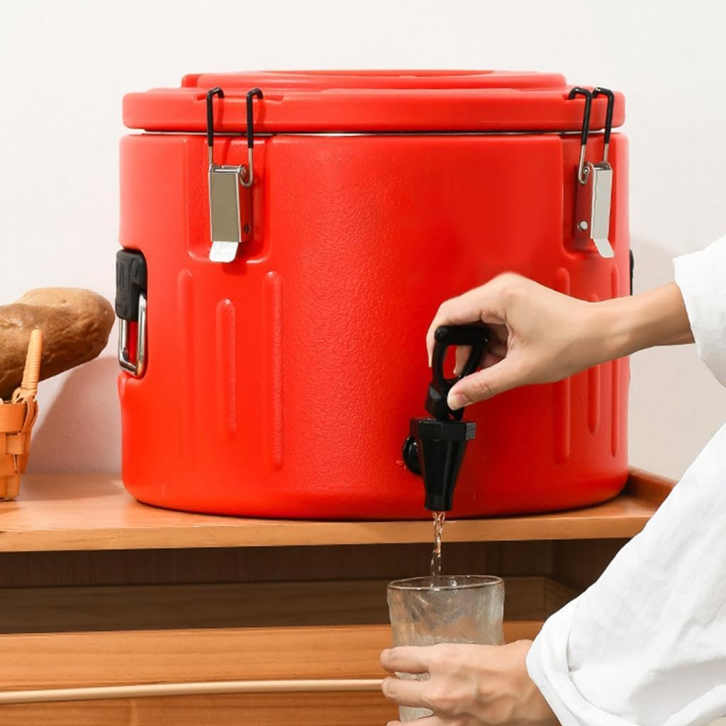 Cubo de hielo resistente con tapa, portátil, para enfriar bebidas en fiestas, barbacoas y picnics. Contenedor de bebidas portátil con asa y tapa de