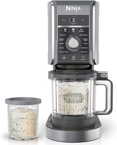 Miniatura 2 de Ninja NC501 CREAMi Deluxe 11 en 1 XL - Máquina para hacer helados, paquete plateado (renovado) con paquete de protección mejorada CPS de 2 años