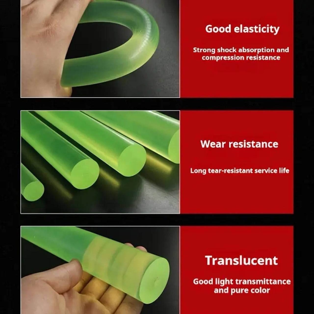 Buntychiku Durable PU Rubber Martial Arts Training Stick for Self Defense & Fitness Practice, Flexible Lightweight Coordination Rod for Indoor Outdoor Training 3