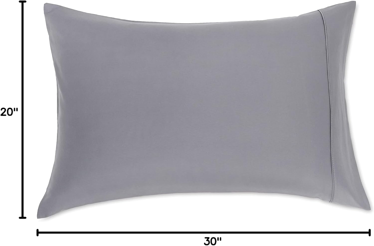 Amazon Basics Standard Pillow Cases Set of 2 - Lightweight, Super Soft Easy Care Microfiber, Dark Gray, 30" L x 20" W, Pillows Not Included 4 61LdyuQeTiL. AC SL1500