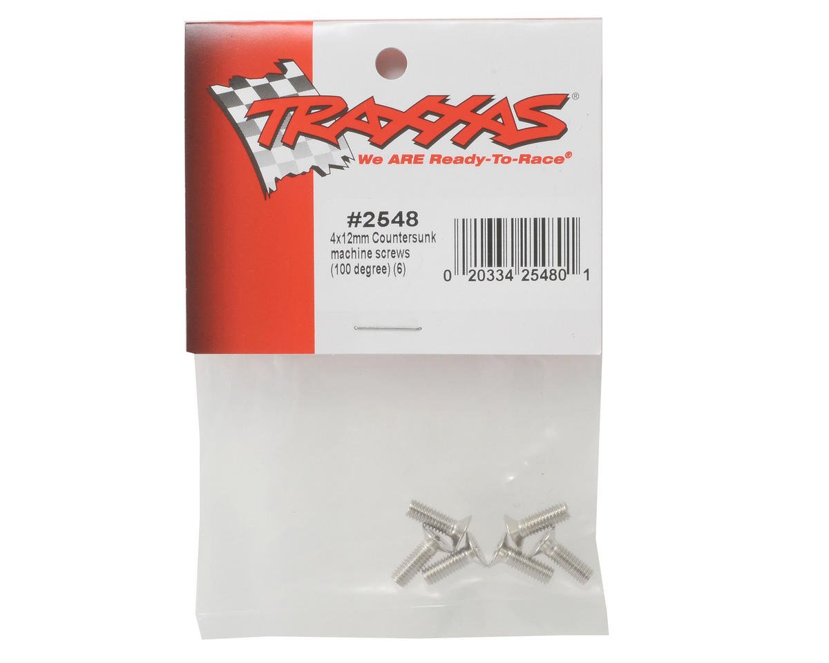 Amazon.com: Traxxas 2548 Countersunk Screws 4x12mm, 6-Piece