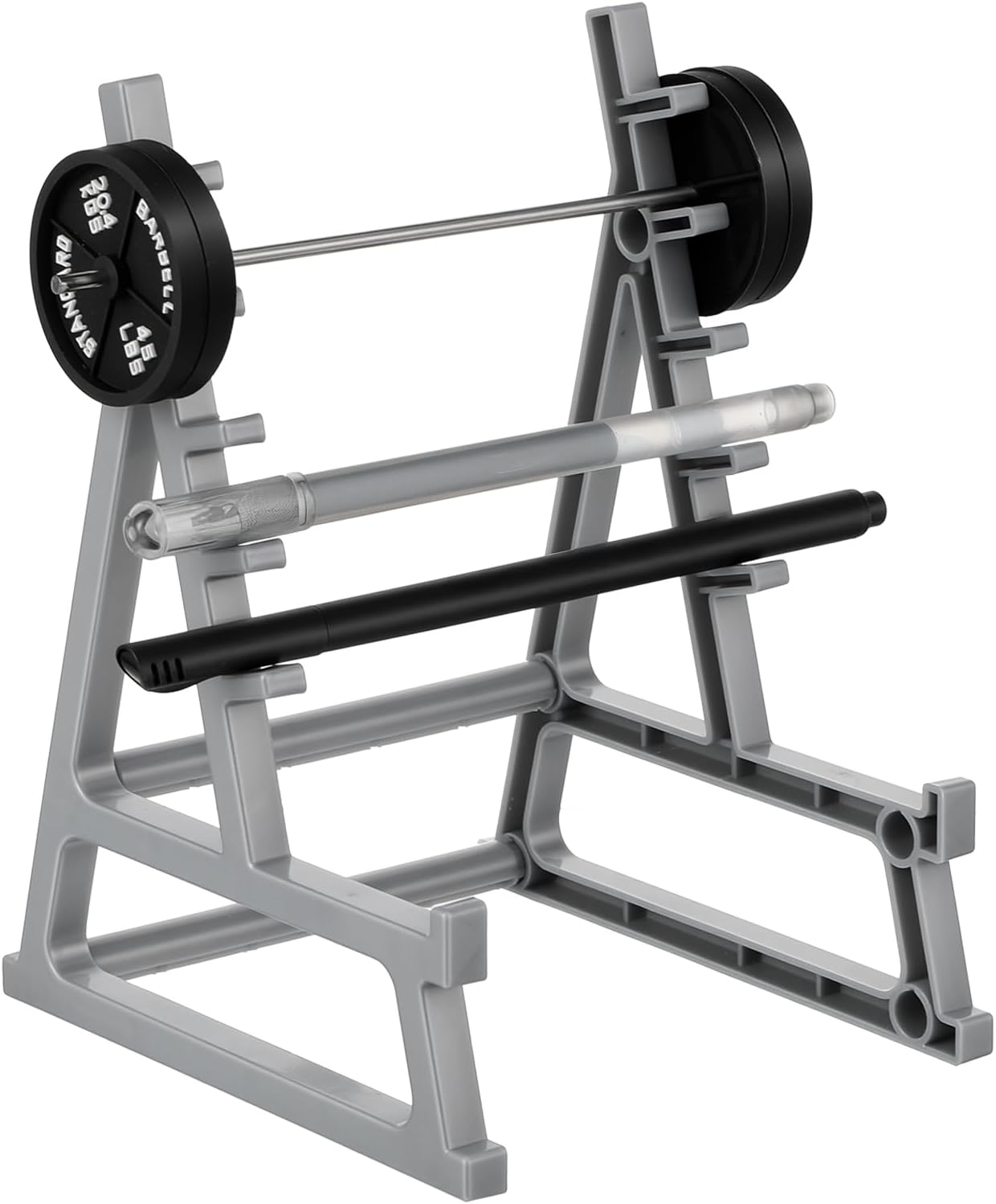 Squat Rack Pen Holder, Weight Rack Pen Holder for Desk Gym-Themed Office Desk Organizer, Mini Weight Racks Pencil Holders and Phone Stand for Fitness Lovers
