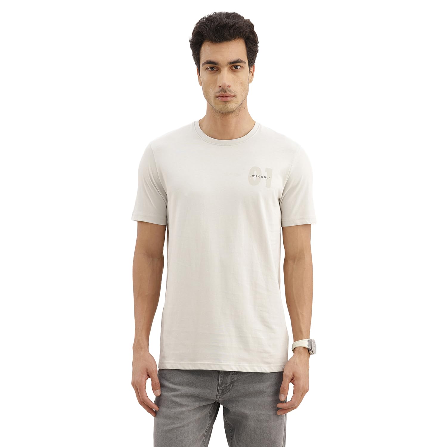 wrogn Men's 100% Cotton T-Shirt | Solid | Slim Fit-picture-10