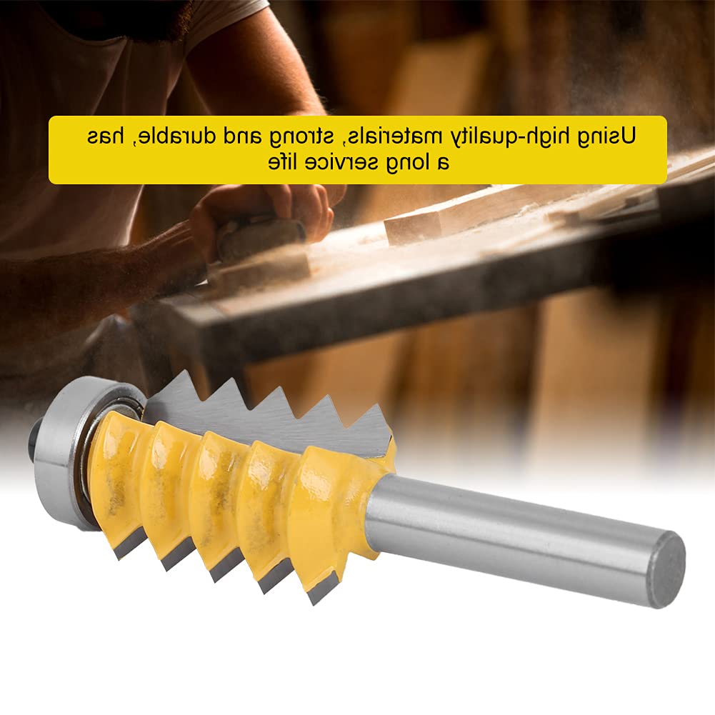 Zestaw Bitów Frezarskich, 8 Shank Frez do Drewna Szyna Stile Router Dwustronny Klej do Palców Wspólny Frez do Obróbki Drewna Frez do Drewna z Konstrukcją Zapobiegającą(Nóż wielozębny 8X30)
