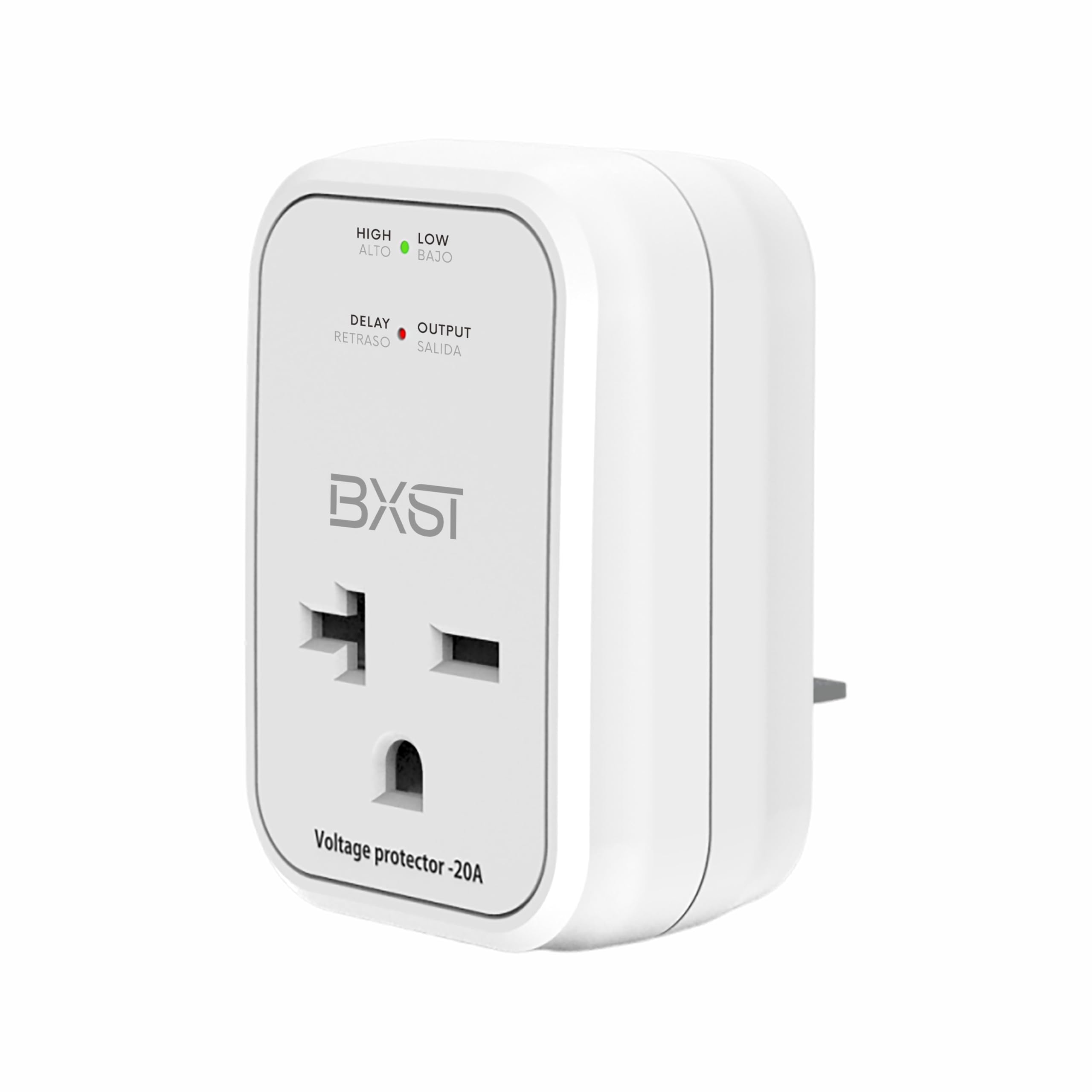 BXST 220V Surge Protector Electronic Voltage Protector for Home Appliance Surge Protector for Refrigerators One Outlet Plug 20A,4400W, White