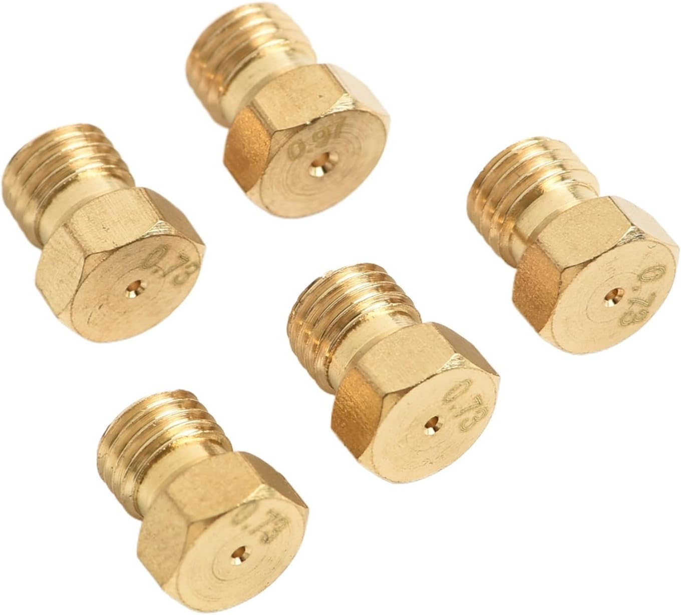 5PCS Natural Gas Burner Jets for LPG Conversion Kit Compatible with 5 Burner Gas Hob Nozzles Injectors Set Threaded M6 x 0.75