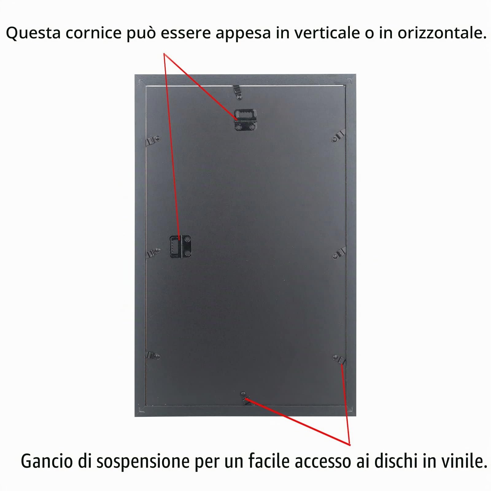 Mxtallup Cornice per dischi in vinile da 17,8 cm per parete, cornice per jukebox da 17,8 cm con doppio tappetino nero-nero, display LP da 7 pollici e copertina da 17,8 x 17,8 cm, cornice per album