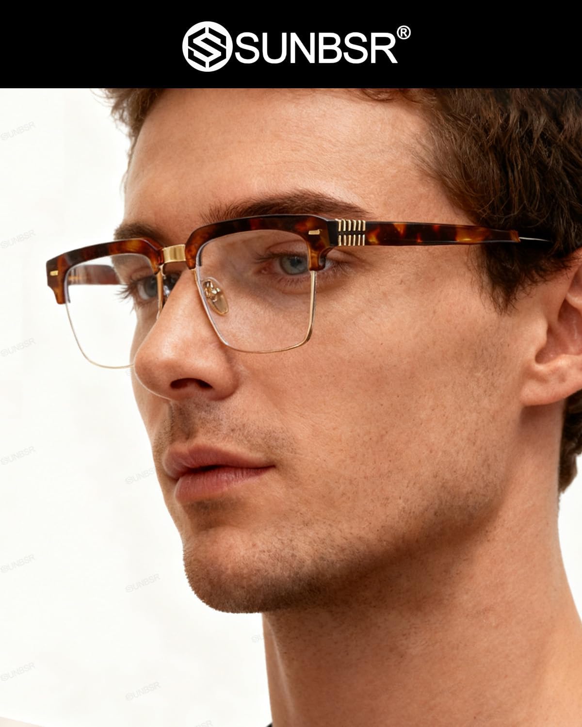 Fashion Square Glasses for Women Men Classic Half Frame Blue Light Blocking Glasses Computer Eyeglasses - Image 7