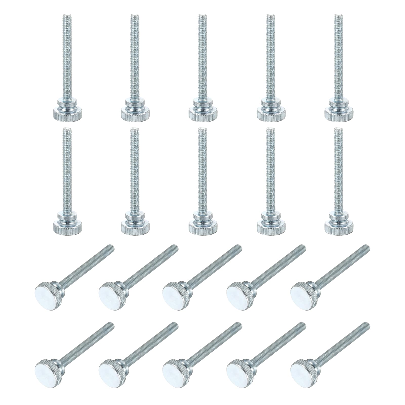PATIKIL M4 x 35mm Knurled Thumb Screws, 20Pcs Metric Knurled Head Bolts Thumb Screw with Shoulder Grip Knobs Fasteners Tighten Thread Fasteners for TV Monitor Mount