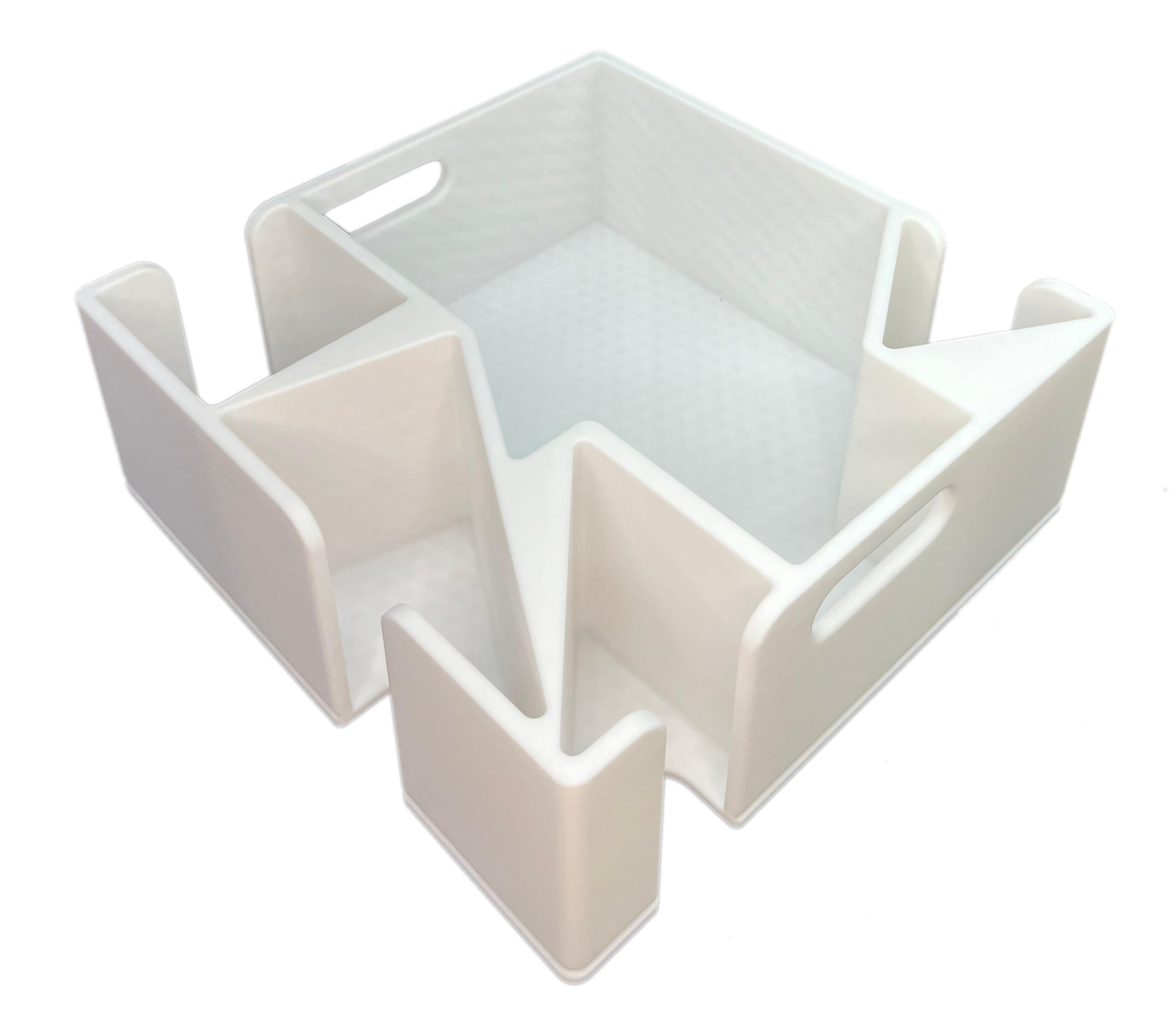 TILE TOWER Magnetic Tile Storage - Organizer, Sorter System (White)