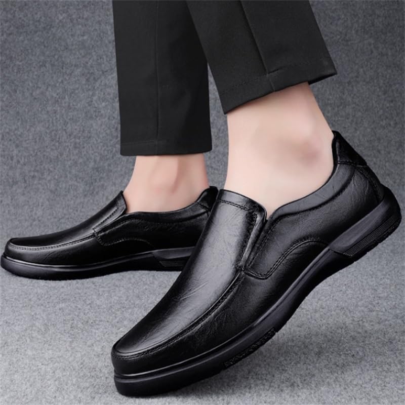 Men's Casual Rubber Shoes Flat-Soled Slip-on Shoes Warm wear-Resistant Round-Toed Comfortable Shoes for Men4