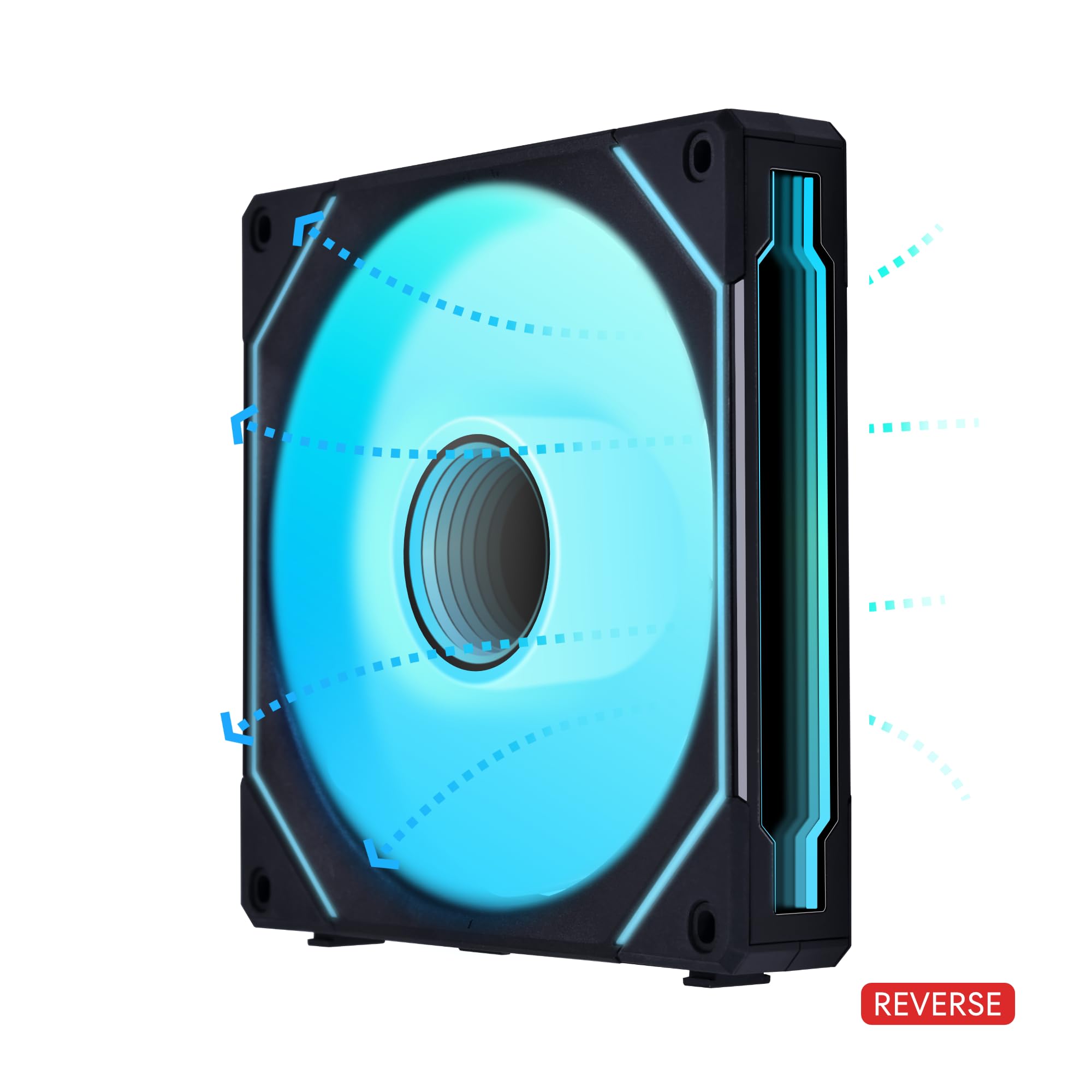 Lian Li UNI Fan SL-INF: ARGB Case Fan - Black -6