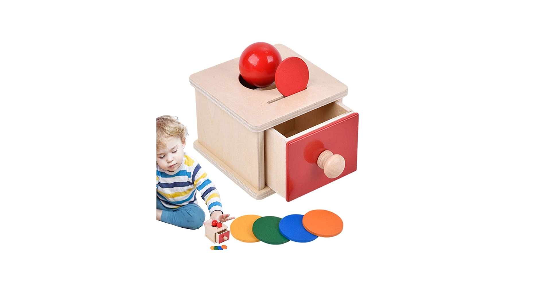 Amazon.co.jp: 木製のコイン ボックスのおもちゃ,幼児向け知育