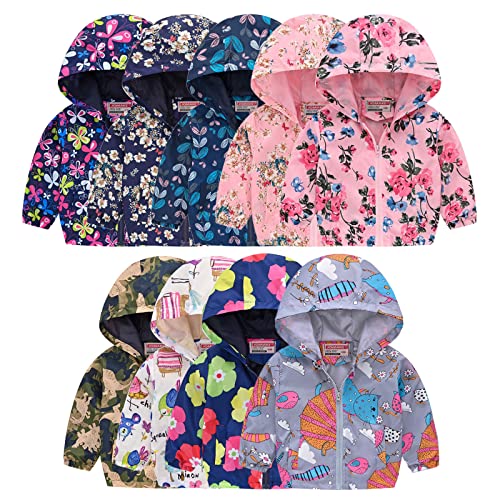 Toddler Kids Baby Boys Girls Dinosaur Camouflage Zip Windproof Jacket Hooded Trench Toddler Fleece Jacket with Hood4