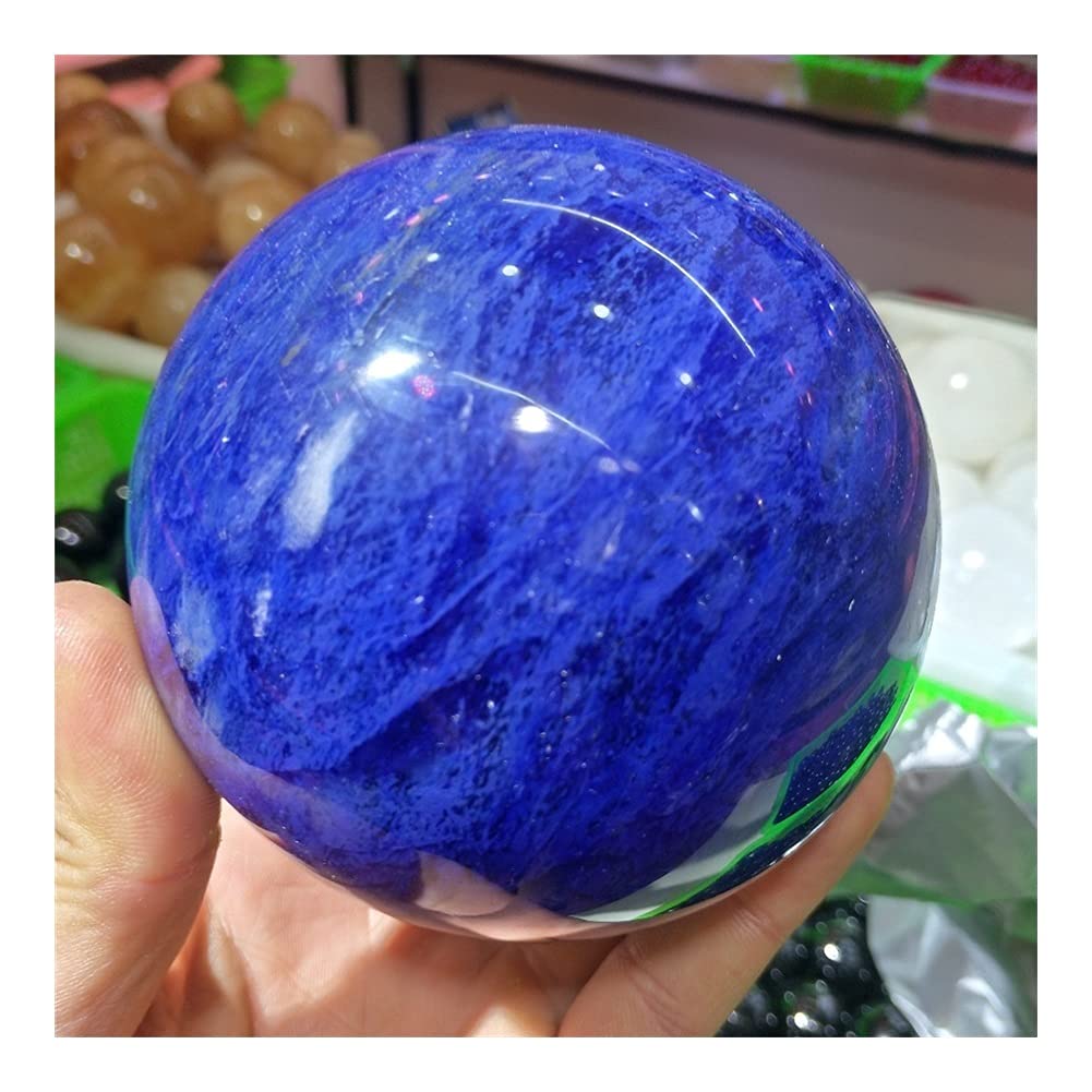 Blue Smelting Crystal Ball Natural feng Shui Magic Crystal Ball, gem Beautiful