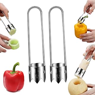 Sponsored Ad - 2 PCS Red Bell Pepper Seed Corer-Multifunctional Fruit And Vegetable Core Remover,Kitchen Gadgets for Peppe...