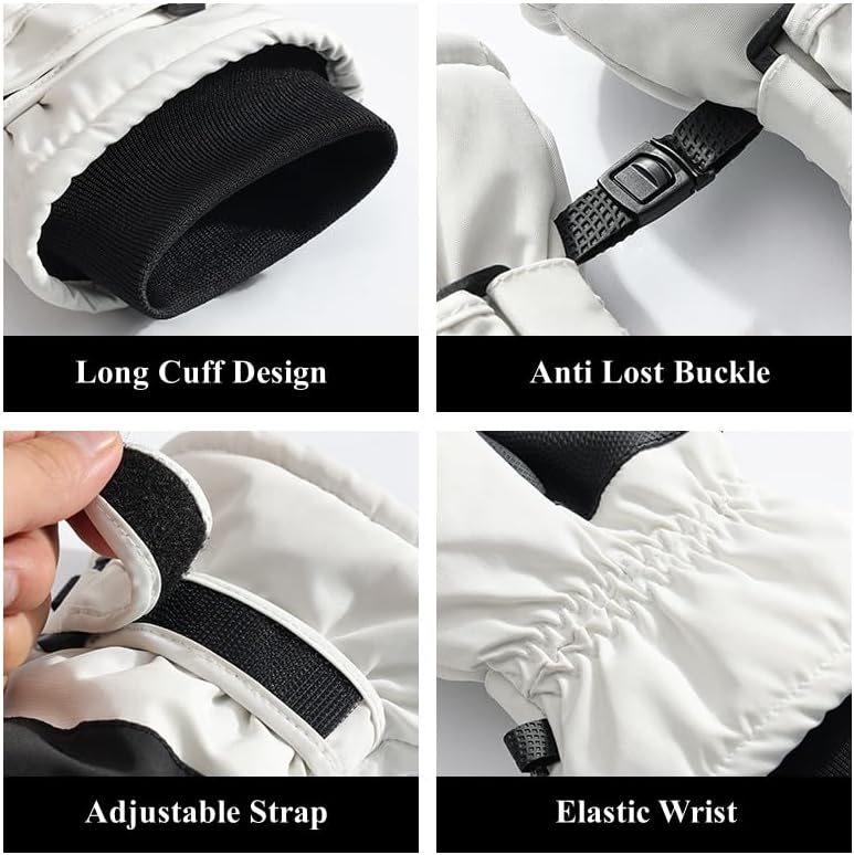 Winter Ski Snow Gloves for Men, Women, Youth | Touchscreen & Waterproof Cold Weather Hand Warming Gloves Winter Work Gloves - Image 5