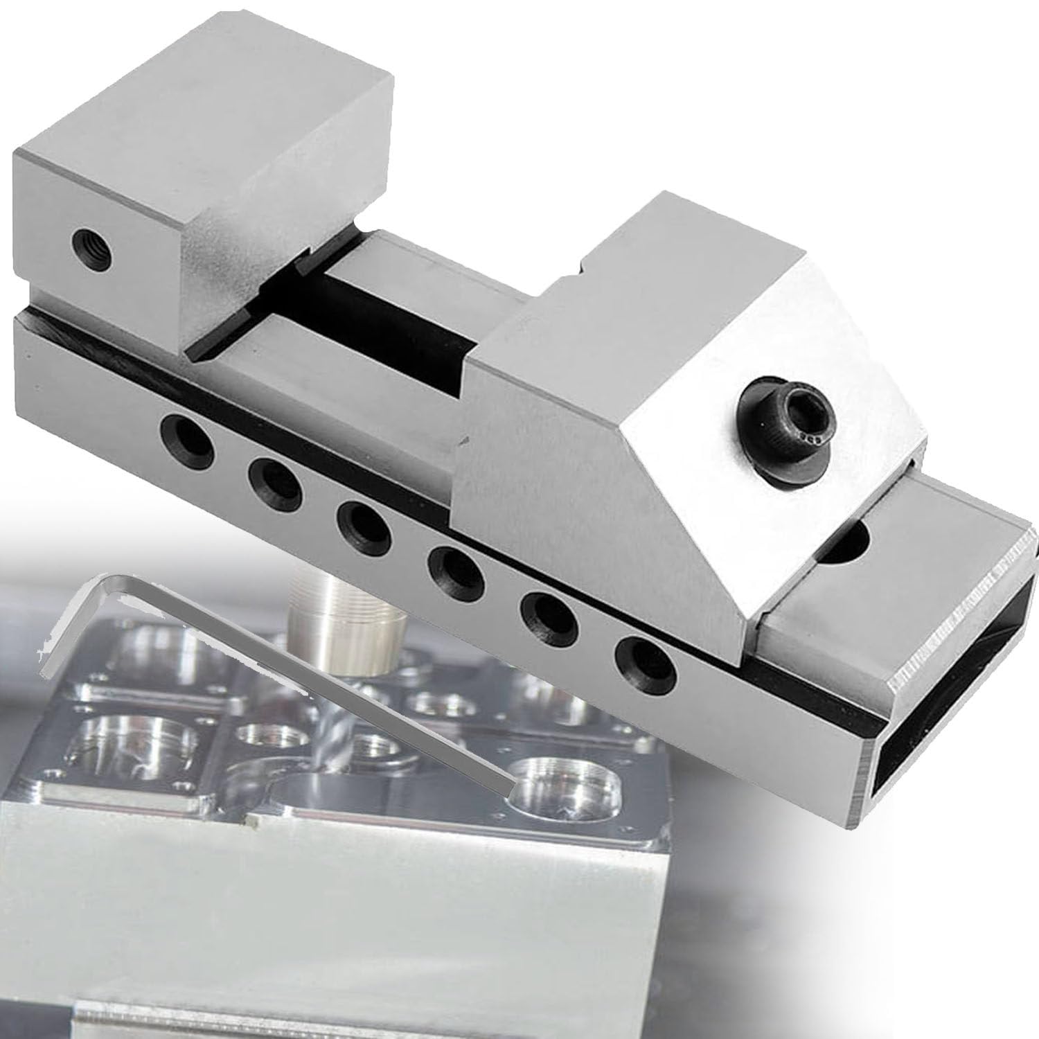 XNXYSMKJ High Precision Milling Vice,0.005mm Precision Pin Type Vice Parallel,Precision Vise,Vice Machinist Vice Toolmakers Vice for Grinder Milling Machine (2.5inch)