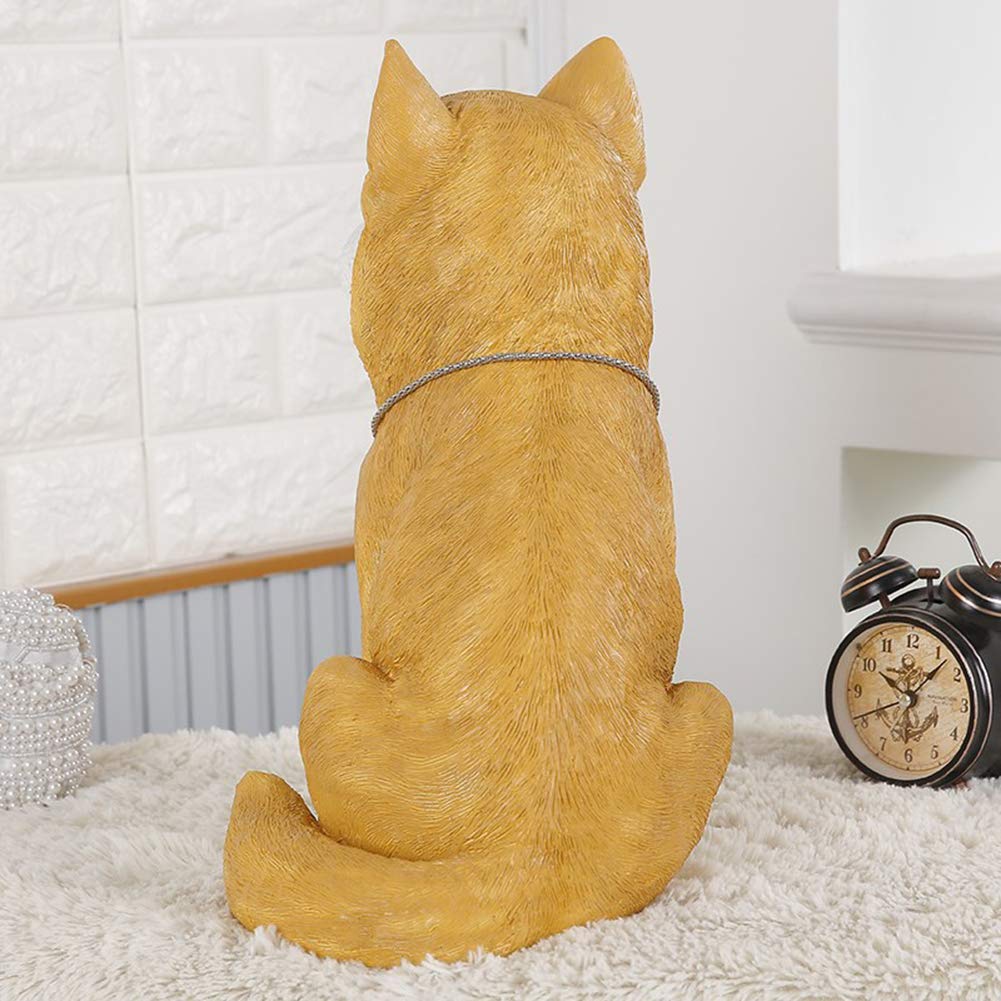 Hund Statue Modell, Akita Shiba Inu Hund Skulptur Harzmodell Bemalt Dekoratives Handwerk Heimdekoration Neuheit Desktop Geschenk
