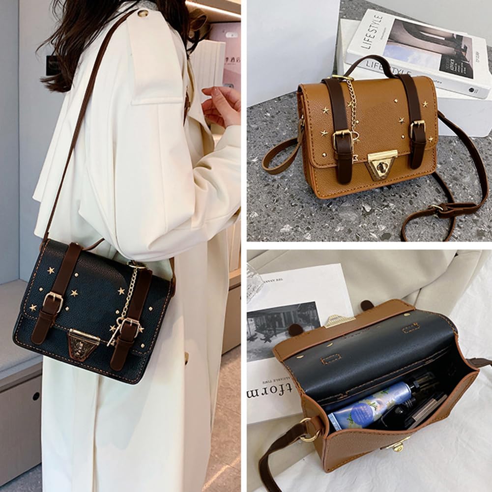 BURKELY leren crossbody tas Cool Colbie goudkleurig